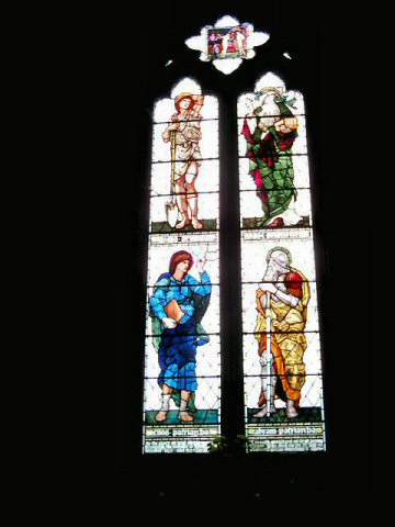 Window in the north wall commemorating Joseph Coulthard, first master of Brampton National School