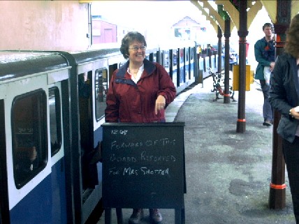 Our train, about to depart from Ravenglass